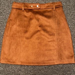 Women suede skirt